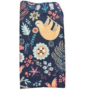 Lush Decor Kola Bear Flowers Blue Shower Curtain 72x72" EUC